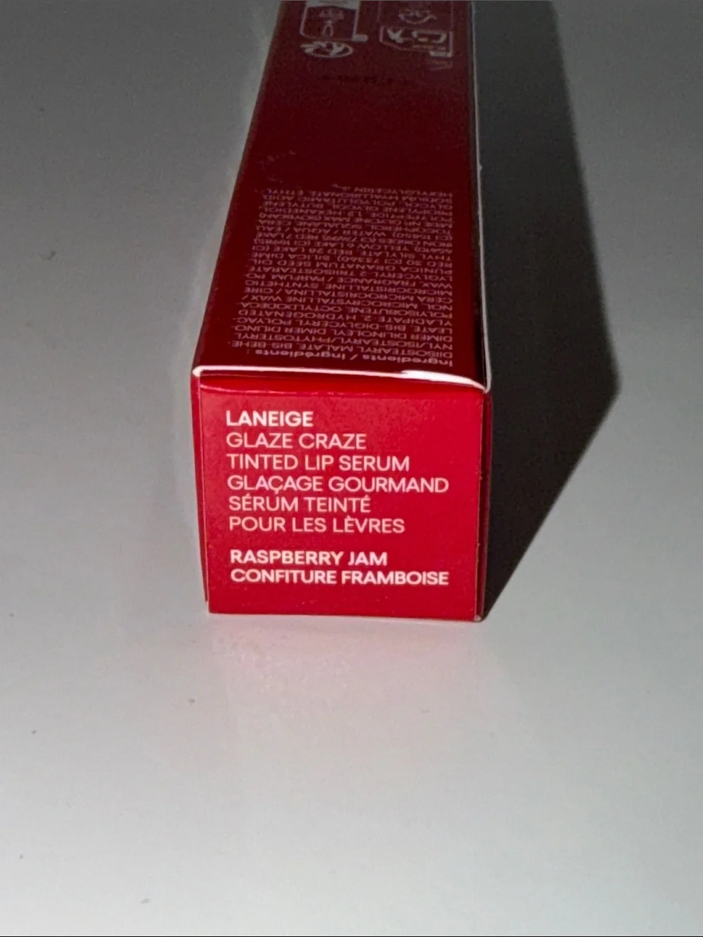 LANEIGE Raspberry Jam Glaze Craze Tinted Lip Serum FULL SIZE TUBE 0.42 Oz. NIB!